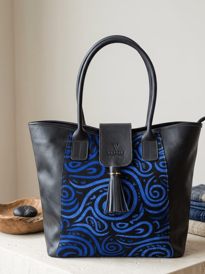 Cyprose Work Tote structured work bag on cream background